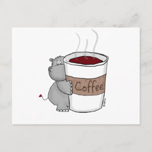コーヒーとヒッポ ポストカード