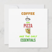コーヒーとピザ カード (正面)
