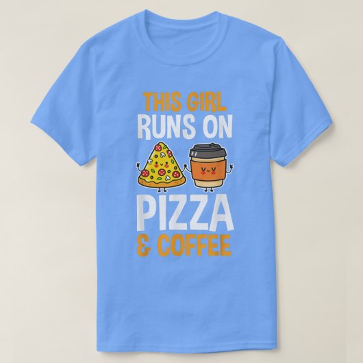 コーヒーとピザTシャツ Tシャツ (デザイン正面)