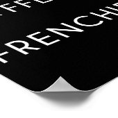 コーヒーとフランス語 – フランス語 ポスター (角)