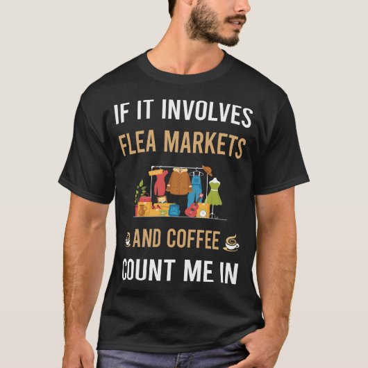 コーヒーとフリーマーケット Tシャツ (正面)