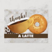 コーヒーとベーグル |ありがとうございます ポストカード (正面)