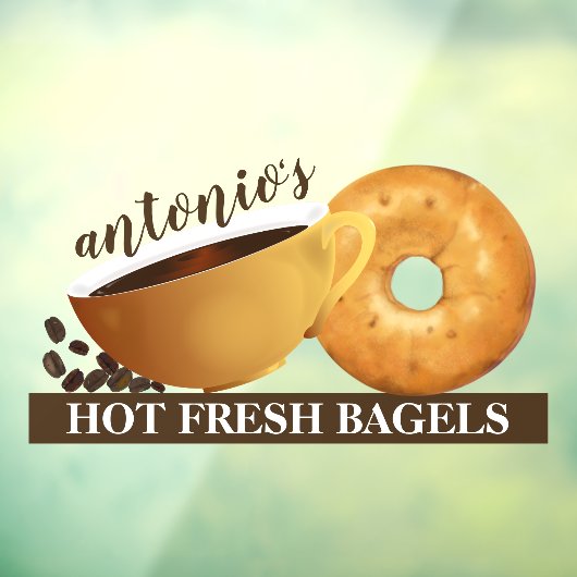 コーヒーとベーグル ウィンドウサイン (シート3)