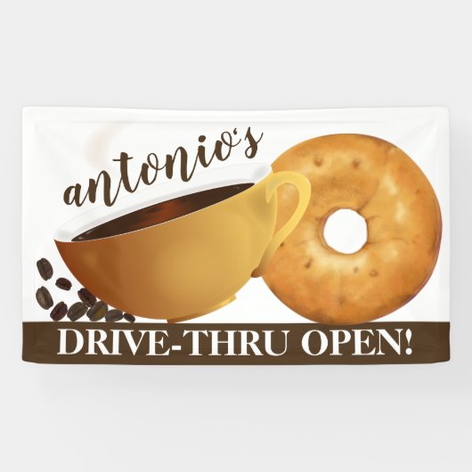 コーヒーとベーグル 横断幕 (横)