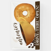 コーヒーとベーグル 横断幕 (縦)