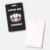 コーヒーとペンギン バッジ (正面＆裏面)