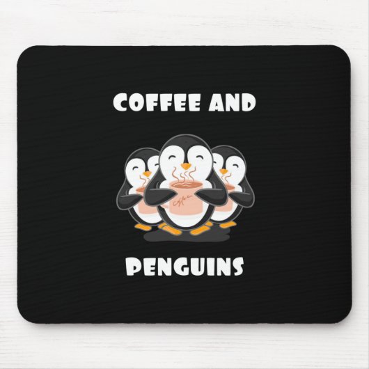 コーヒーとペンギン マウスパッド (正面)