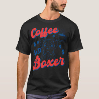 コーヒーとボクサー犬 楽しいボクサー コーヒークラブ 犬 Tシャツ