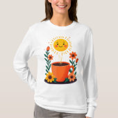 コーヒーとポジティブさに刺激される Tシャツ (正面)