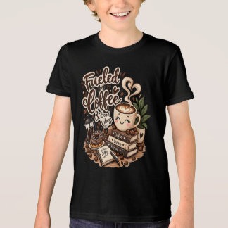 コーヒーとポジティブな気持ちでやる気を出す - かわいいコーヒー好き  トライブレンドＴシャツ