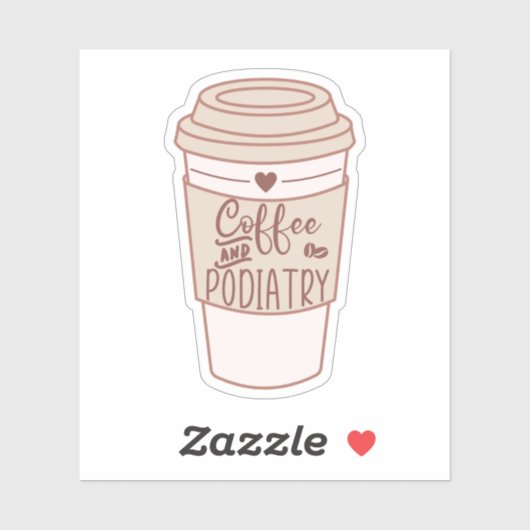 コーヒーとポディアトリおもしろい、ポディアトリストギフト シール (シート)