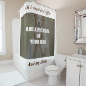 コーヒーとマイドッグ装飾用クッション シャワーカーテン (インサイチュ)