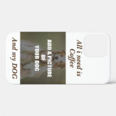 コーヒーとマイドッグ装飾用クッション Case-Mate iPhoneケース (裏面 (横))