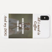 コーヒーとマイドッグ装飾用クッション Case-Mate iPhoneケース (裏面(横))