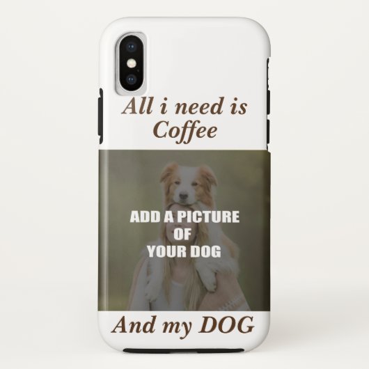 コーヒーとマイドッグ装飾用クッション Case-Mate iPhoneケース (裏面)