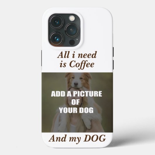 コーヒーとマイドッグ装飾用クッション Case-Mate iPhoneケース (裏面)