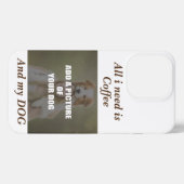 コーヒーとマイドッグ装飾用クッション iPhoneケース (裏面横)