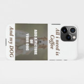 コーヒーとマイドッグ装飾用クッション iPhoneケース (裏面横)