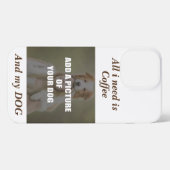 コーヒーとマイドッグ装飾用クッション iPhoneケース (裏面横)