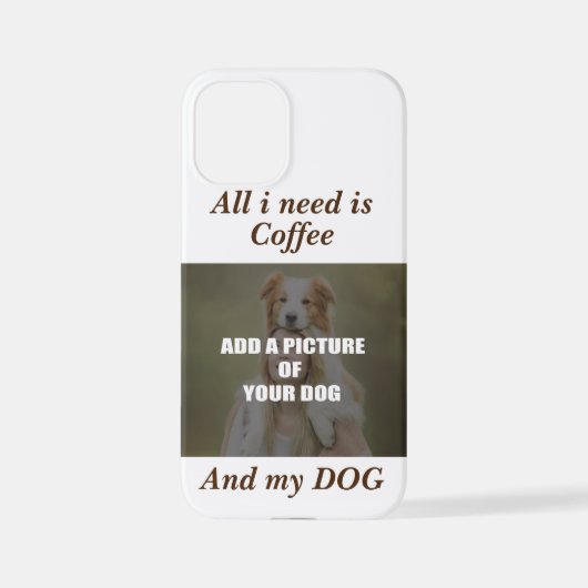 コーヒーとマイドッグ装飾用クッション iPhoneケース (裏面)