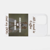 コーヒーとマイドッグ装飾用クッション iPhoneケース (裏面横)