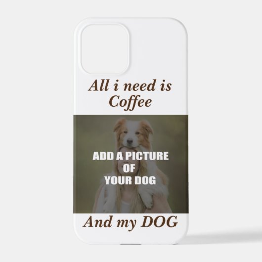 コーヒーとマイドッグ装飾用クッション iPhoneケース (裏面)