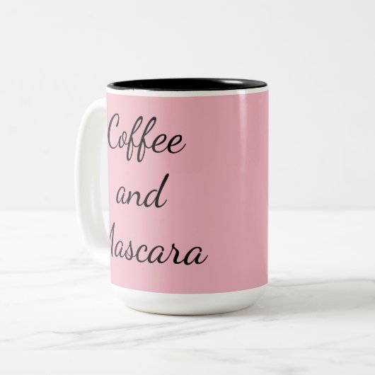 コーヒーとマスカラコーヒーティーカップ ツートーンマグカップ (正面左)