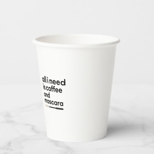コーヒーとマスカラ 紙コップ (正面)