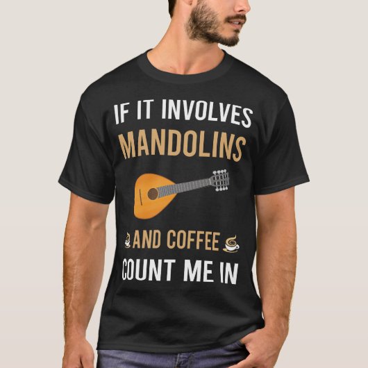 コーヒーとマンドリン Tシャツ (正面)