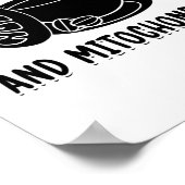 コーヒーとミトコンドリア |生物学の贈り物 ポスター (角)