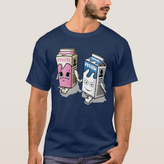 コーヒーとミルクがおもしろい Tシャツ