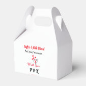 コーヒーとミルクのブレンド ラブ カップル コーヒー 赤いハート フェイバーボックス (裏面サイド)