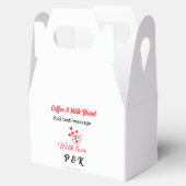 コーヒーとミルクのブレンド ラブ カップル コーヒー 赤いハート フェイバーボックス (オープン)