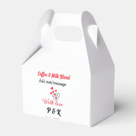 コーヒーとミルクのブレンド ラブ カップル コーヒー 赤いハート フェイバーボックス