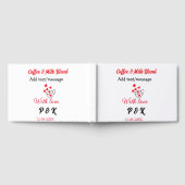 コーヒーとミルクのブレンド ラブ カップル コーヒー 赤いハート n ゲストブック (全面)