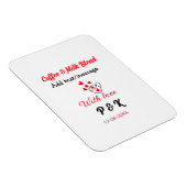 コーヒーとミルクのブレンド ラブ カップル コーヒー 赤いハート n マグネット (右側)