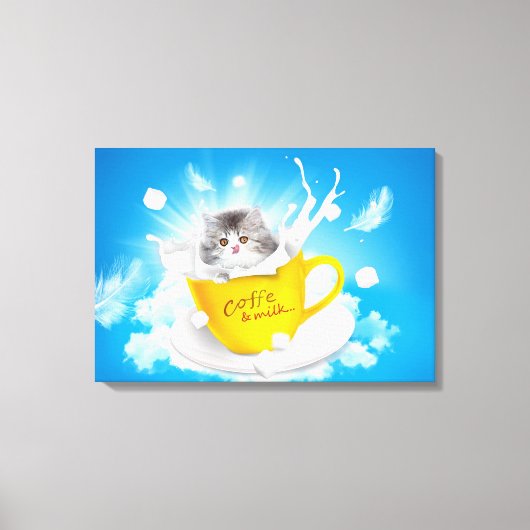 コーヒーとミルク キャンバスプリント (正面)