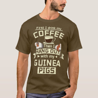 コーヒーとモルモットのプレミアム Tシャツ