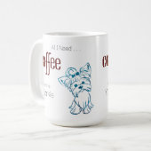 コーヒーとヨークシャーテリア コーヒーマグカップ (正面左)