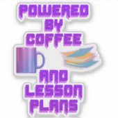 コーヒーとレッスンプランを活用 シール (正面)