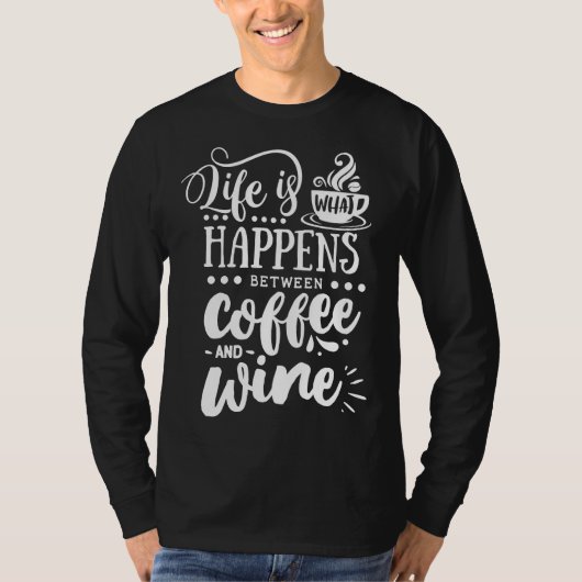 コーヒーとワインのコーヒー Tシャツ (正面)