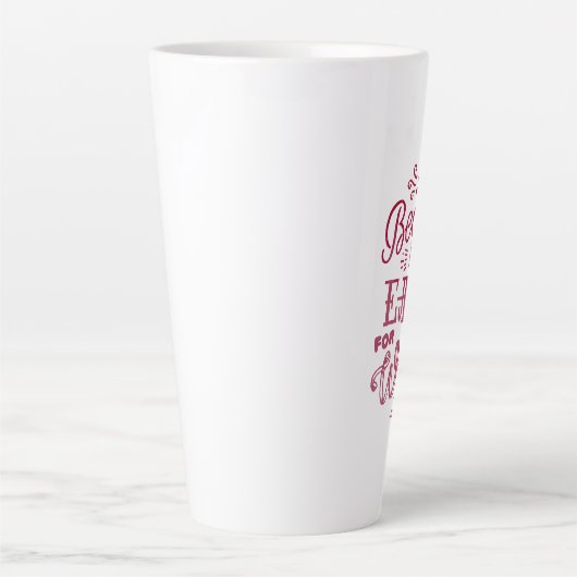 コーヒーとワイン愛好家引用文ブルゴーニュホワイトトール カフェラテマグ (正面)