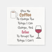 コーヒーとワイン スタンダードカクテルナプキン (正面)