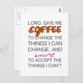 コーヒーとワイン ポストカード (正面/裏面)