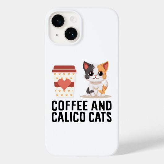 コーヒーと三毛猫 楽しい三毛猫 Case-Mate iPhoneケース (裏面)