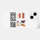 コーヒーと三毛猫 楽しい三毛猫 Case-Mate iPhoneケース (裏面 (横))