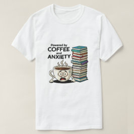 コーヒーと不安で動く | 強おもしろい力 Tシャツ