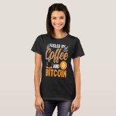 コーヒーと仮想通貨に支えられた暗号通貨ブロックチェーン Tシャツ (正面フル)