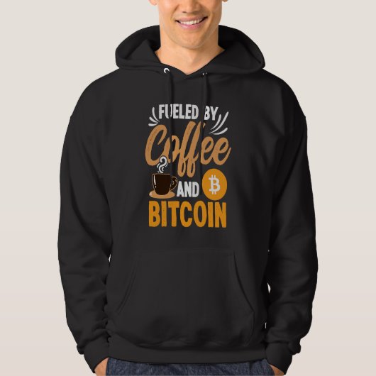 コーヒーと仮想通貨に支えられた 暗号資産 ブロックチェーン パーカ (正面)