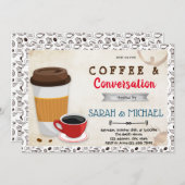 コーヒーと会話のパーティの招待状 招待状 (正面/裏面)